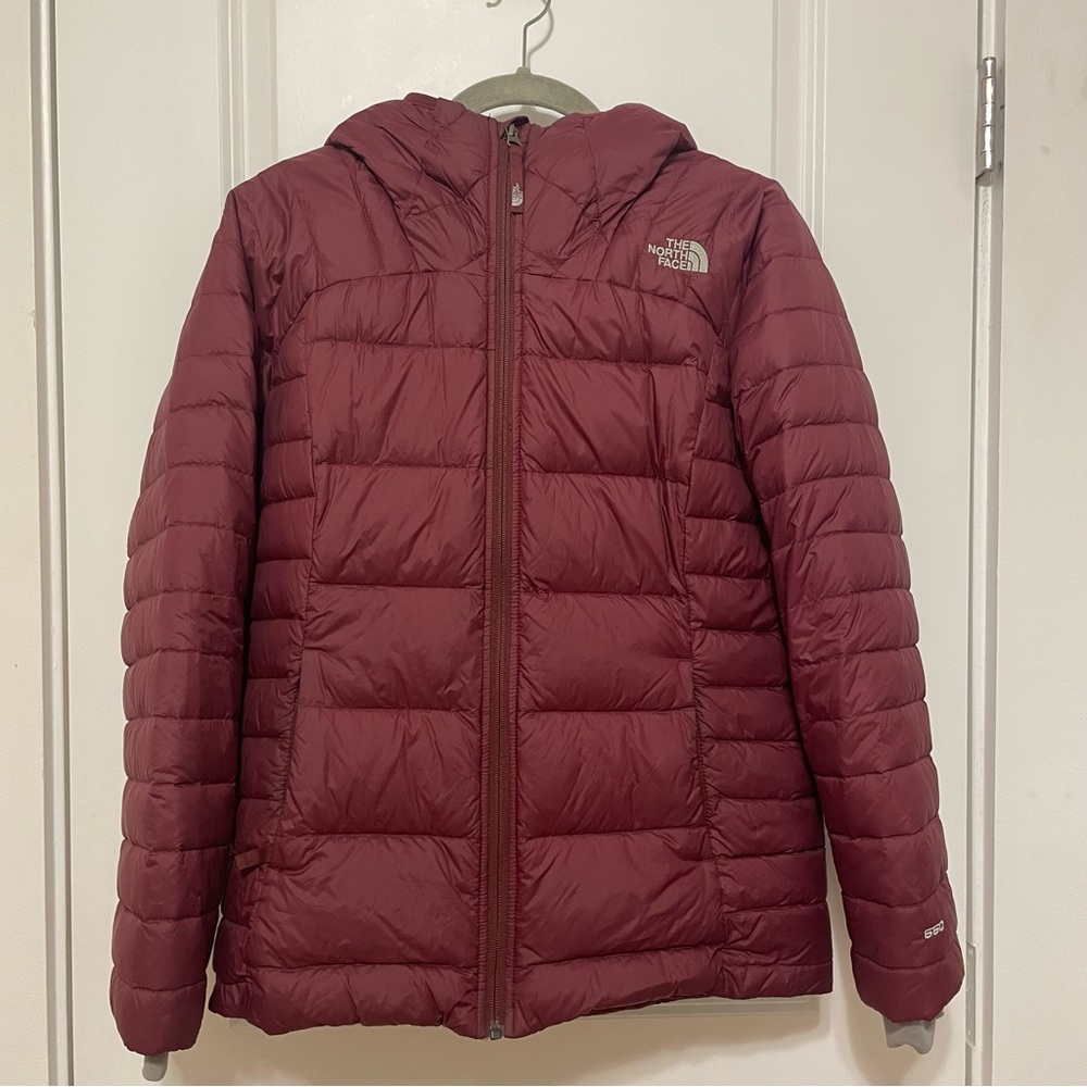 The North Face 550 puffer in burgundy/maroon, girls XL but fits women’s S-M.
